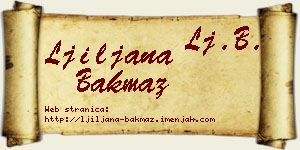 Ljiljana Bakmaz vizit kartica